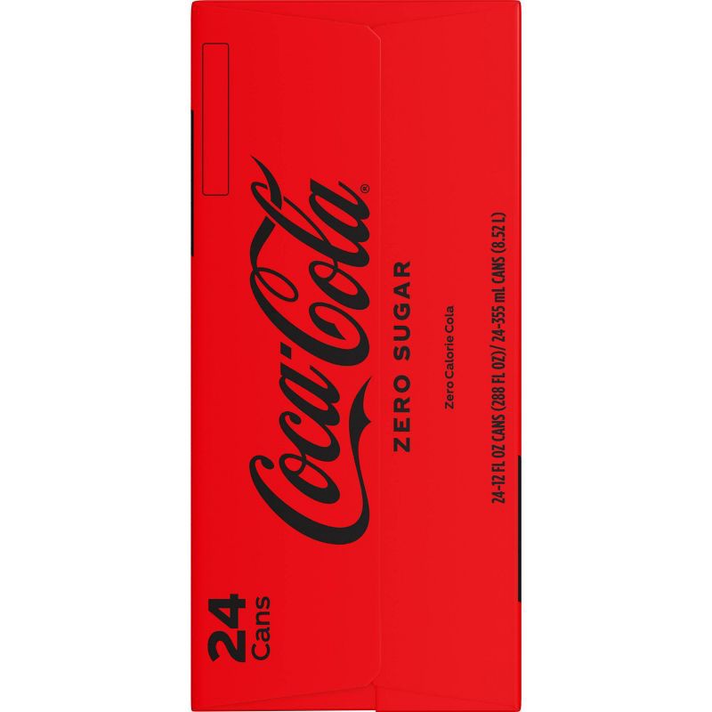 slide 3 of 6, Coca-Cola Zero Sugar Soda - 24pk/12 fl oz Cans, 24 ct; 12 fl oz