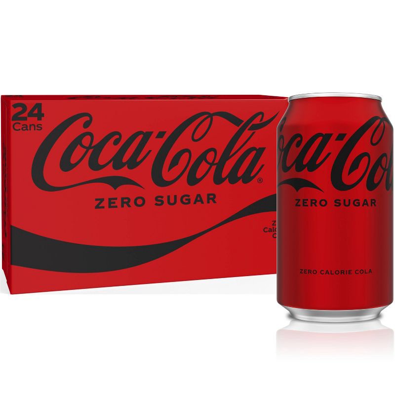 slide 1 of 6, Coca-Cola Zero Sugar - 24pk/12 fl oz Cans, 24 ct; 12 fl oz