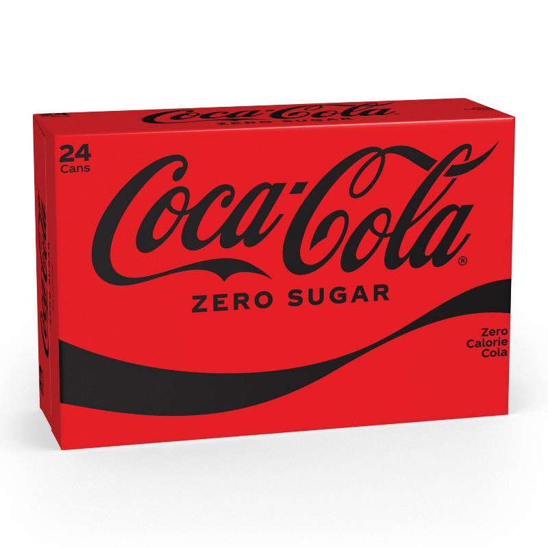 slide 5 of 6, Coca-Cola Zero Sugar Soda - 24pk/12 fl oz Cans, 24 ct; 12 fl oz