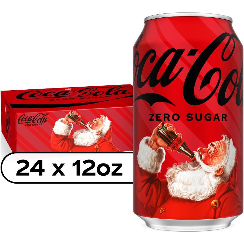 slide 1 of 6, Coca-Cola Zero Sugar Soda - 24pk/12 fl oz Cans, 24 ct; 12 fl oz