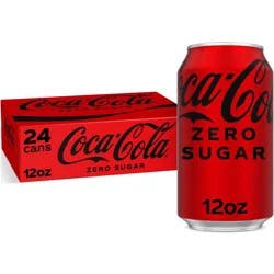 Coca-Cola Zero Sugar Soda - 24pk/12 fl oz Cans: Low Sodium, Zero Calories