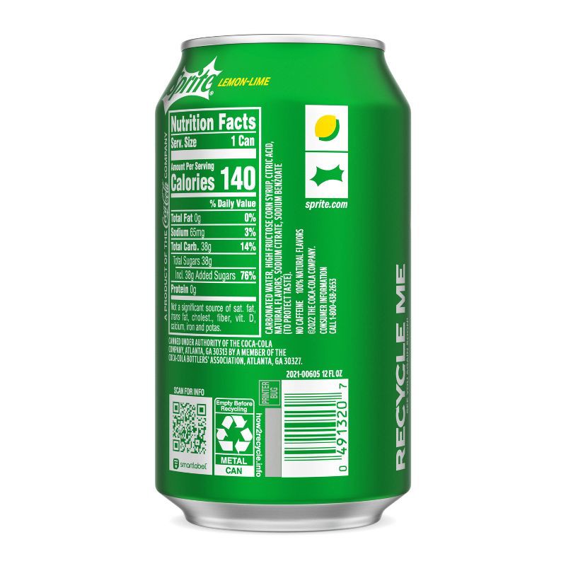 slide 4 of 7, Sprite Soda - 24pk/12 fl oz Cans, 24 ct; 12 fl oz