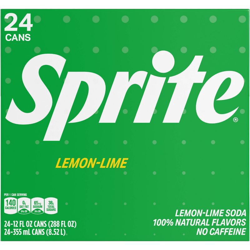 slide 5 of 7, Sprite Soda - 24pk/12 fl oz Cans, 24 ct; 12 fl oz