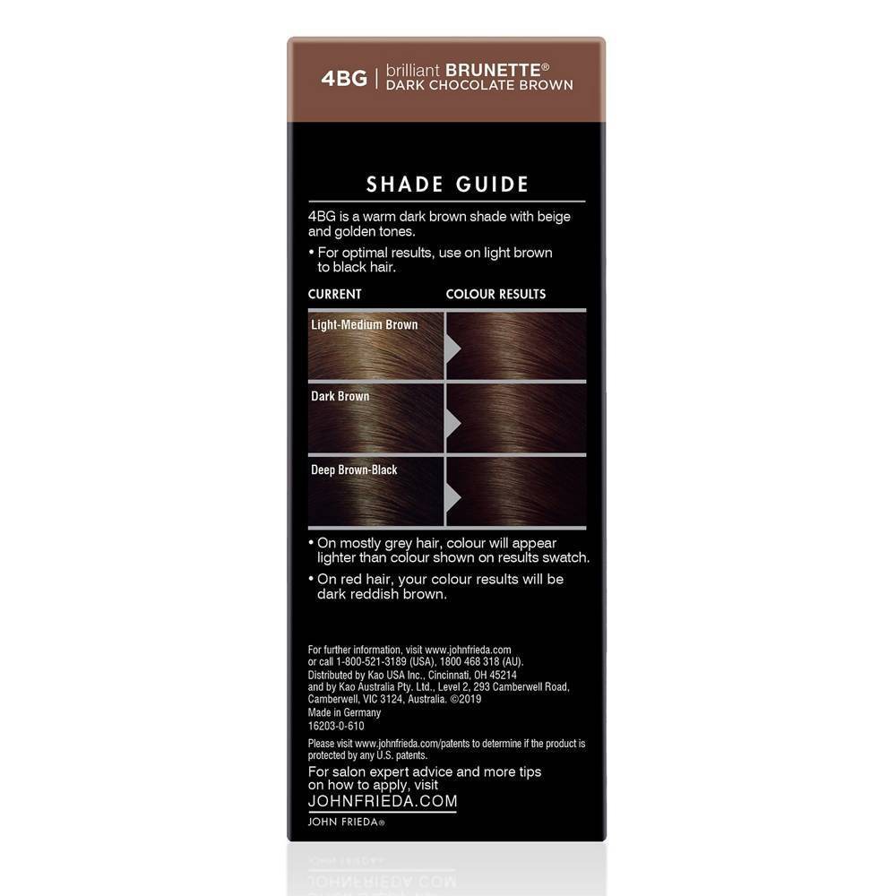 John Frieda Precision Foam Colour Brilliant Brunette - 4BG Dark ...