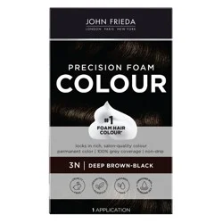 John Frieda Brilliant Brunette Precision Foam Color, Hair Color Foam - 3N Deep Brown/Black