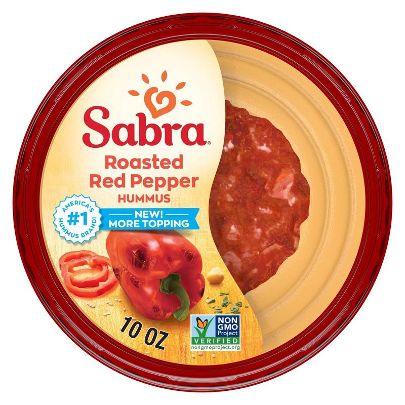 slide 1 of 3, Sabra Roasted Red Pepper Hummus - 10oz, 10 oz