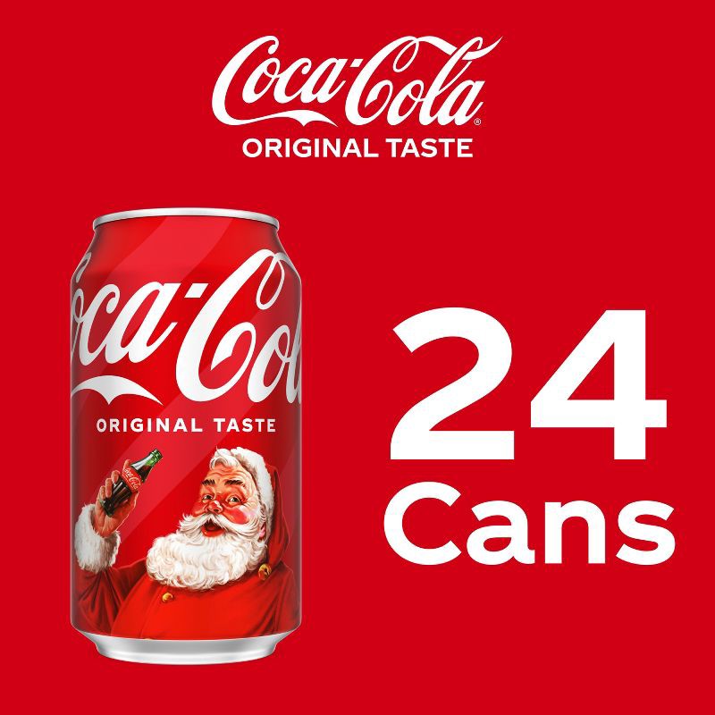 slide 3 of 9, Coca-Cola Soda - 24pk/12 fl oz Cans, 24 ct; 12 fl oz