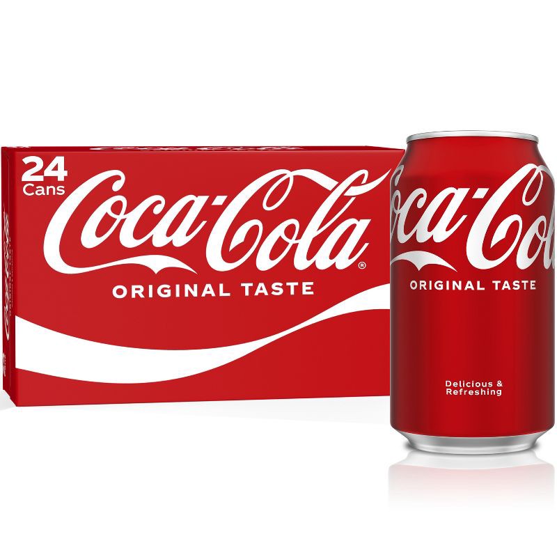 slide 1 of 8, Coca-Cola Soda - 24pk/12 fl oz Cans, 24 ct; 12 fl oz