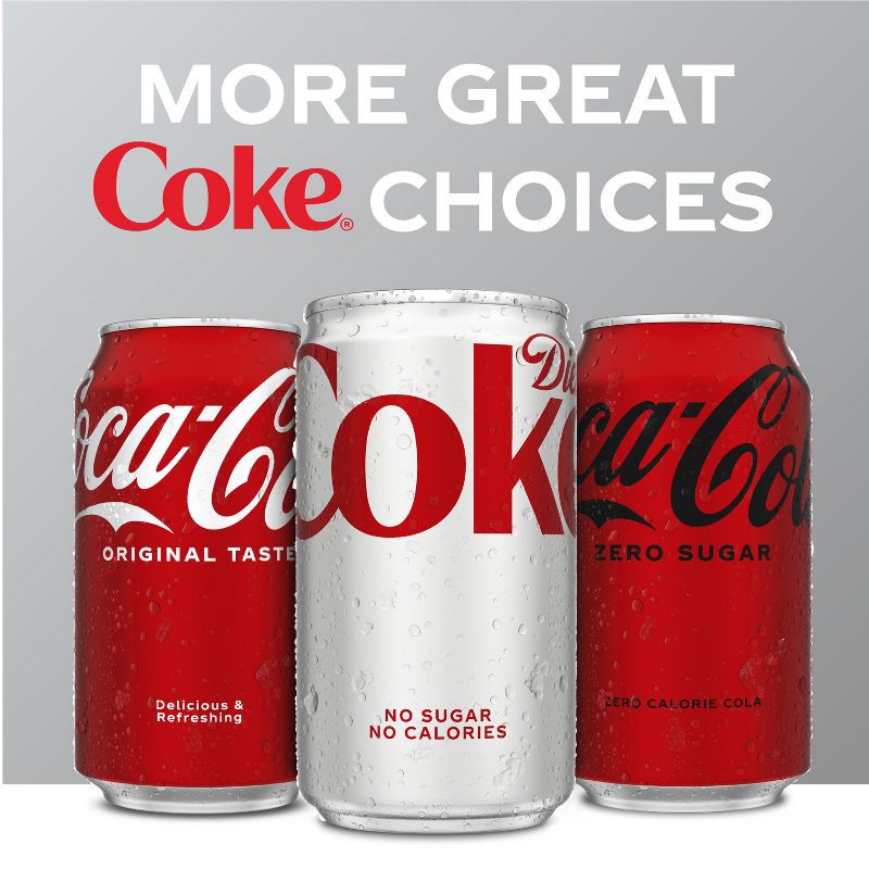 slide 5 of 8, Diet Coke Soda - 24pk/12 fl oz Cans, 24 ct; 12 fl oz