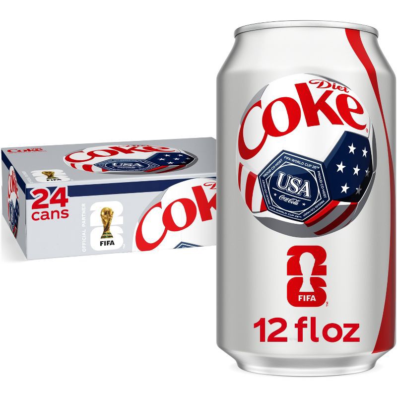 slide 1 of 11, Diet Coke Soda - 24pk/12 fl oz Cans, 24 ct; 12 fl oz
