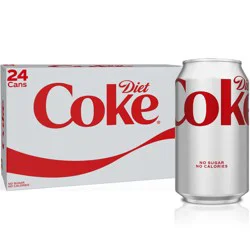 Diet Coke Soda - 24pk/12 fl oz Cans: Low Sodium, Sugar-Free