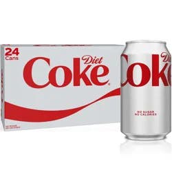 Diet Coke Soda - 24pk/12 fl oz Cans: Low Sodium, Sugar-Free