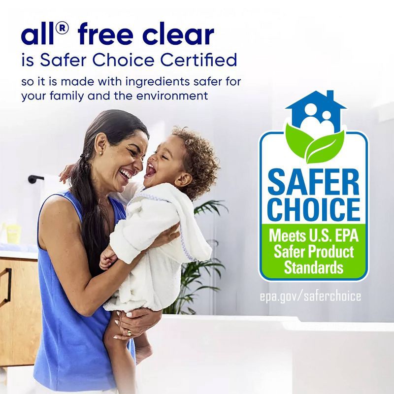 slide 5 of 8, All Unscented Free Clear for Sensitive Skin HE Liquid Laundry Detergent 58 Loads - 73 fl oz, 73 fl oz