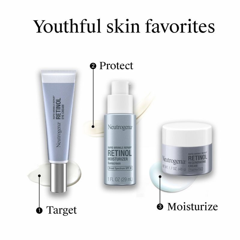 slide 9 of 10, Neutrogena Rapid Wrinkle Repair Retinol Face & Neck with Hyaluronic Acid - SPF 30 - 1 fl oz, 30 ct; 1 fl oz