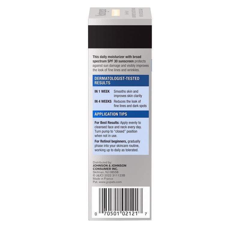 slide 10 of 10, Neutrogena Rapid Wrinkle Repair Retinol Face & Neck with Hyaluronic Acid - SPF 30 - 1 fl oz, 30 ct; 1 fl oz