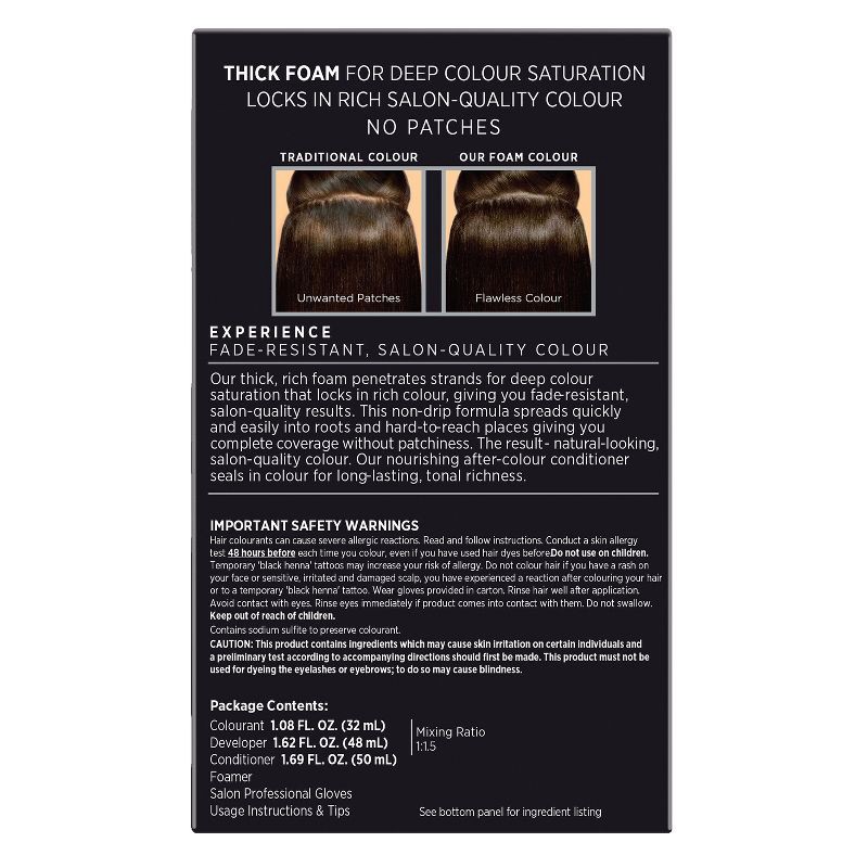 slide 2 of 9, John Frieda Brilliant Brunette Precision Foam Color, Hair Color Foam - 5N Medium Natural Brown, 1 ct