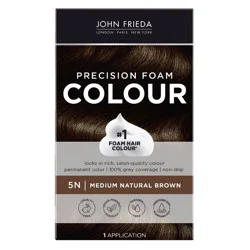 John Frieda Brilliant Brunette Precision Foam Color, Hair Color Foam - 5N Medium Natural Brown