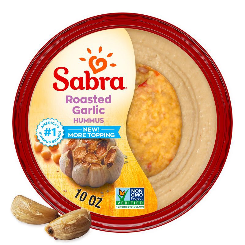 slide 1 of 6, Sabra Roasted Garlic Hummus - 10oz, 10 oz