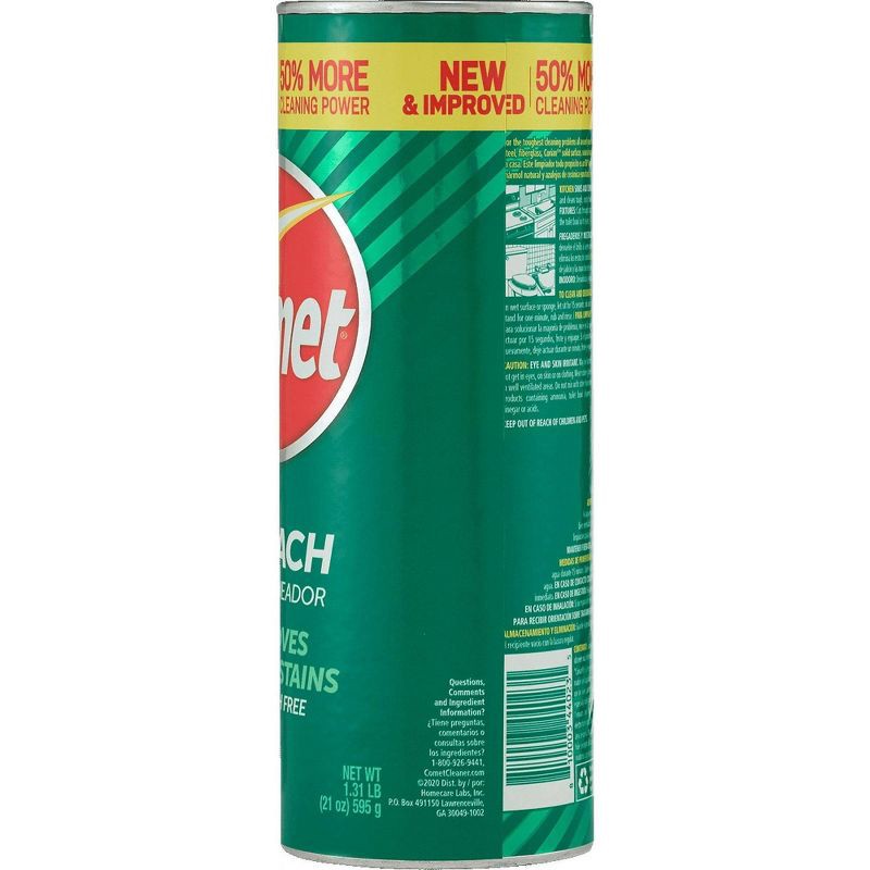 slide 3 of 5, Comet with Bleach Disinfectant Cleanser Scratch Free - 21oz, 21 oz