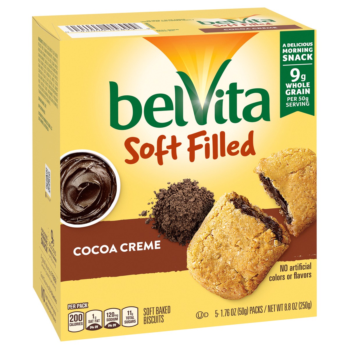 slide 9 of 9, belVita Nabisco belVita Belvita Soft Filled Cocoa Creme Soft Baked Biscuits 5-1.76 Oz. Packs, 8.8 oz