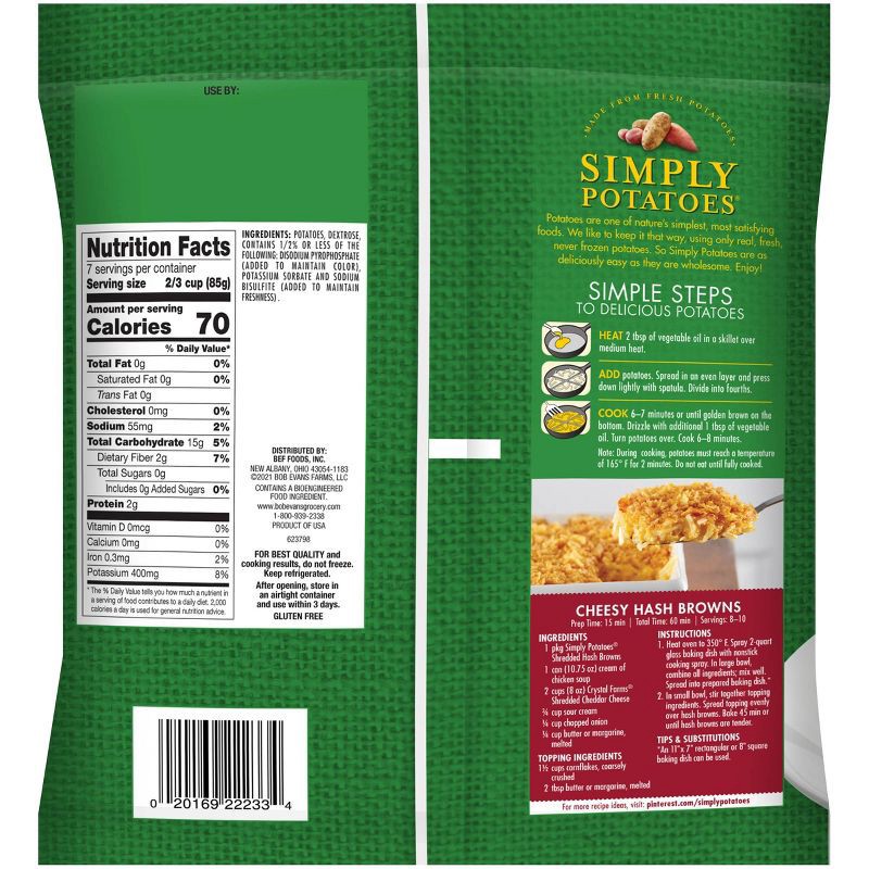 slide 2 of 4, Simply Potatoes Gluten Free Shredded Hash Browns - 20oz, 20 oz