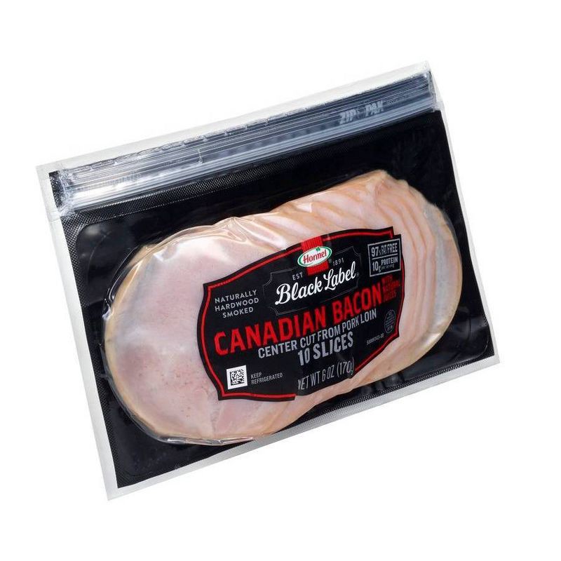 slide 2 of 4, Hormel Fully Cooked Premium Canadian Style Bacon - 6oz, 6 oz