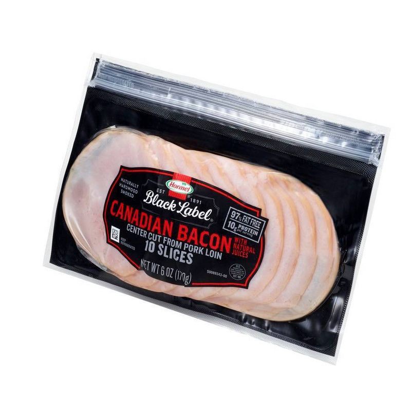 slide 3 of 4, Hormel Fully Cooked Premium Canadian Style Bacon - 6oz, 6 oz