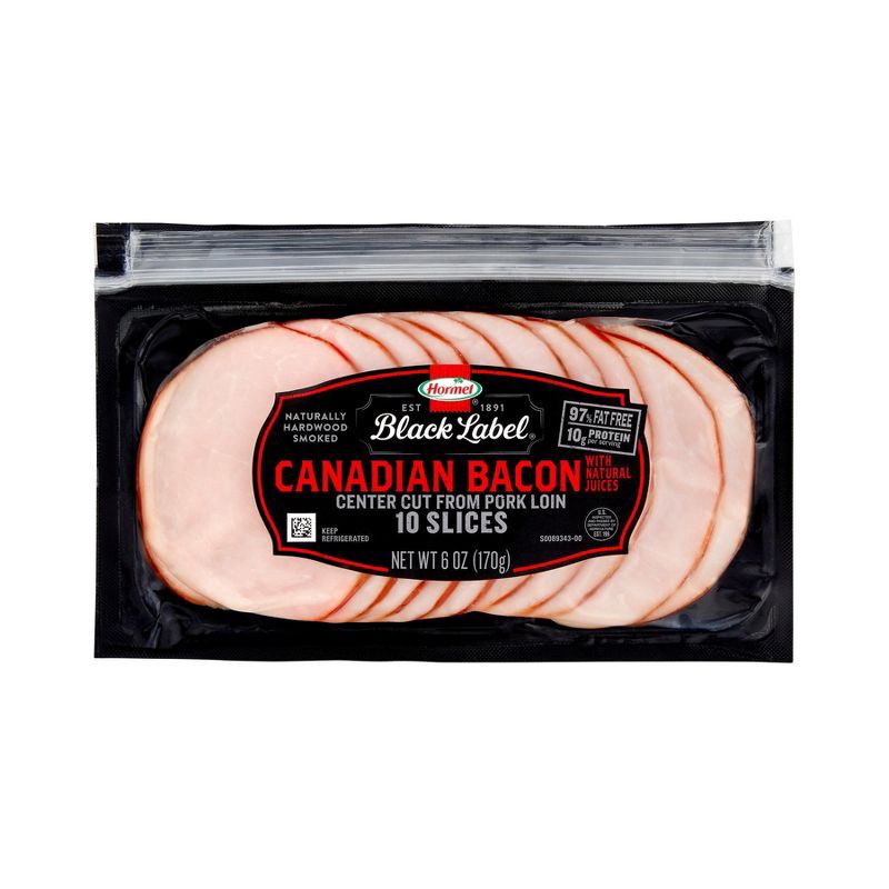 slide 1 of 3, Hormel Fully Cooked Premium Canadian Style Bacon - 6oz, 6 oz