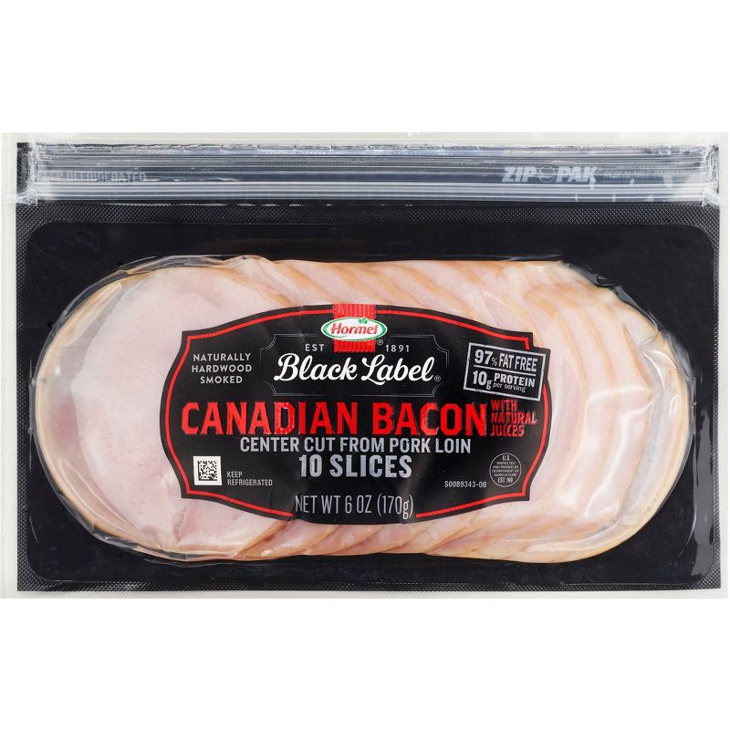 slide 1 of 4, Hormel Fully Cooked Premium Canadian Style Bacon - 6oz, 6 oz