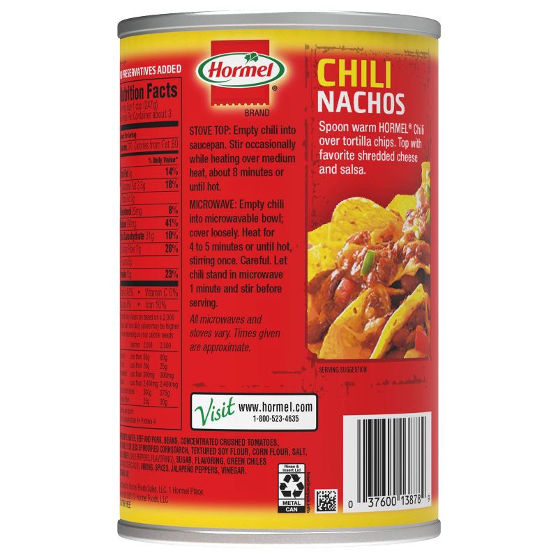 slide 4 of 9, Hormel Gluten Free Chili with Beans - 25oz, 25 oz