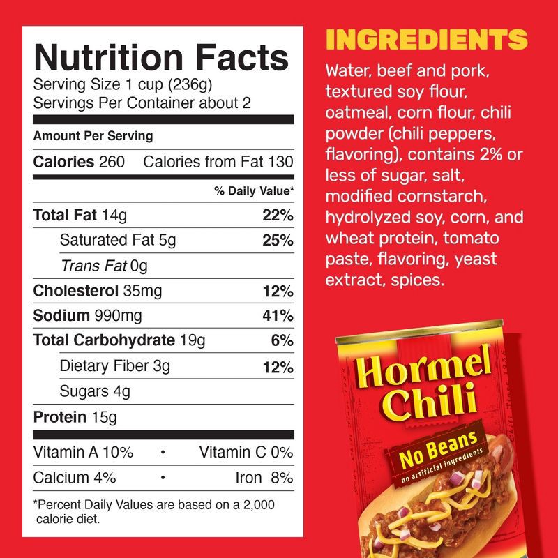slide 8 of 12, Hormel No Beans Chili - 15oz, 15 oz