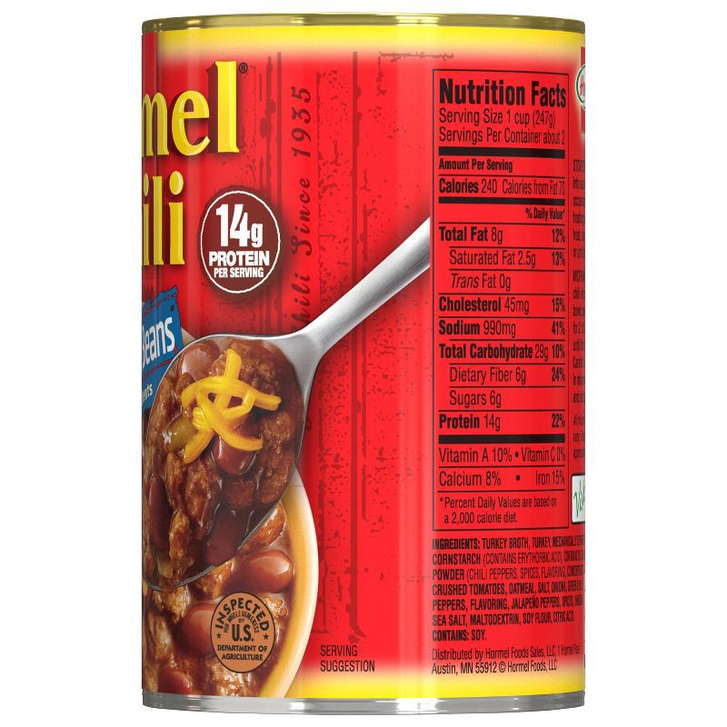 slide 3 of 11, Hormel 99% Fat Free Turkey with Beans Chili - 15oz, 15 oz