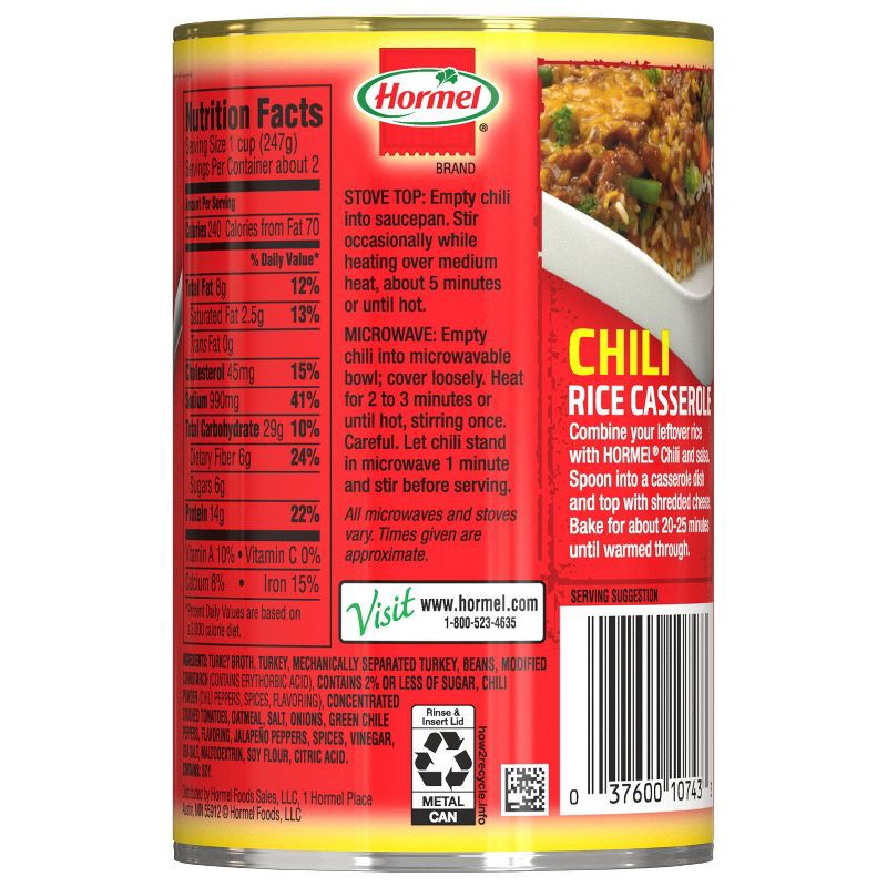 slide 4 of 11, Hormel 99% Fat Free Turkey with Beans Chili - 15oz, 15 oz