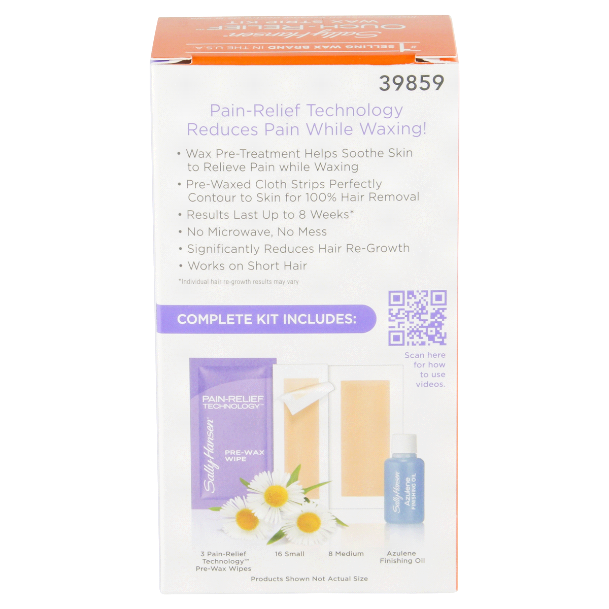 slide 2 of 5, Sally Hansen Ouch-Relief Wax Strips for Face and Bikini, 24 ct