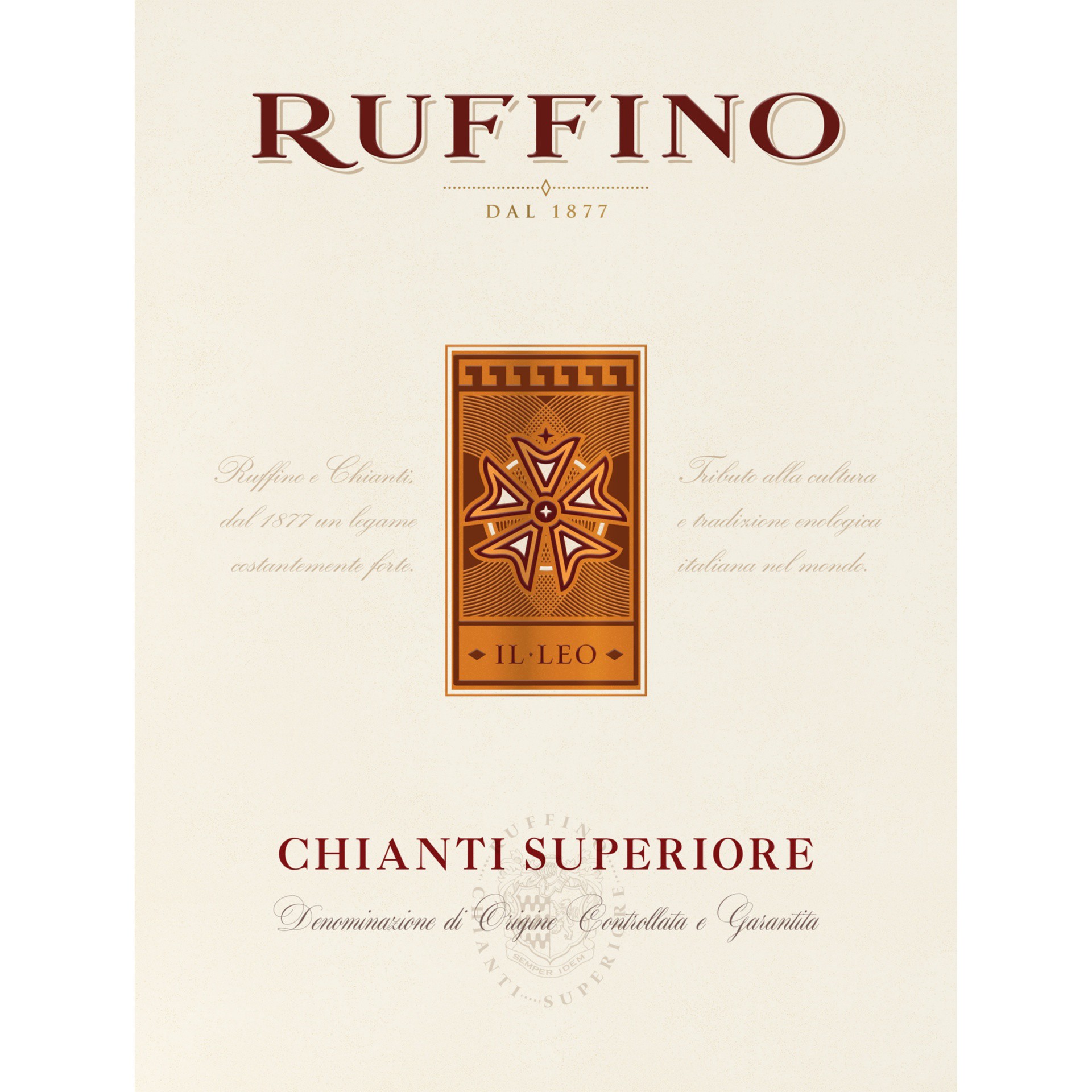 slide 6 of 7, Ruffino Il Leo Chianti Superiore DOCG Sangiovese Red Blend, Italian Red Wine, 750 mL Bottle, 25.36 fl oz
