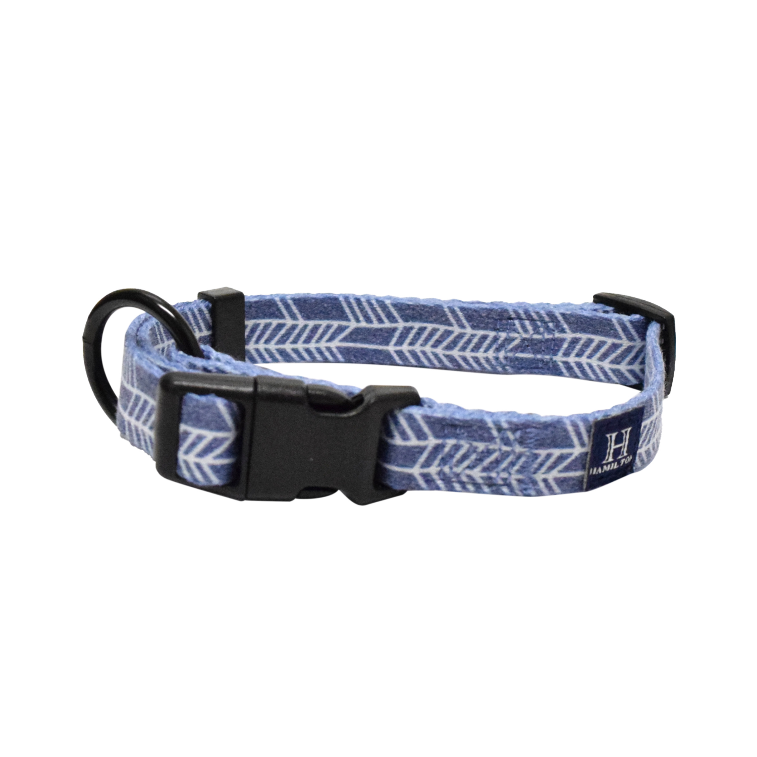 slide 2 of 2, Hamilton Eco Venture Bamboo Adjustable Dog Collar - Blue, Sm-Med