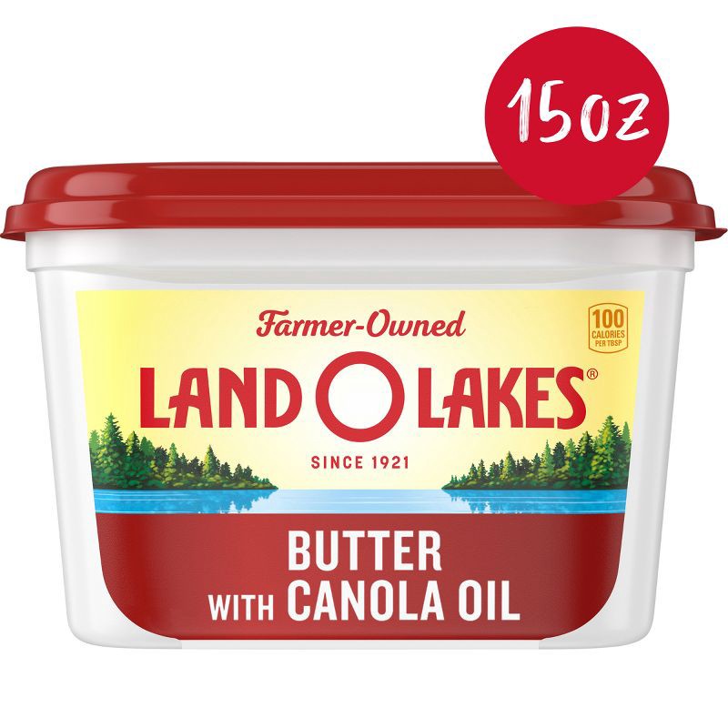 slide 1 of 5, Land O'Lakes Land O Lakes Butter with Canola Oil - 15oz, 15 oz
