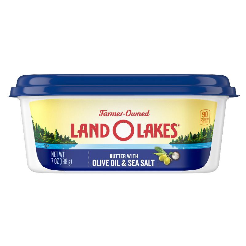 slide 1 of 6, Land O'Lakes Land O Lakes Spreadable Butter with Olive Oil & Sea Salt - 7oz, 7 oz