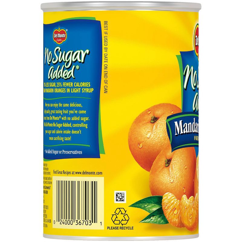 slide 4 of 4, Del Monte No Sugar Added Mandarin Oranges in Water 15oz, 15 oz