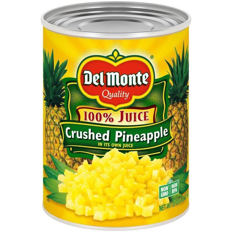 slide 1 of 3, Del Monte Crushed Pineapple in 100% Juice 20oz, 20 oz