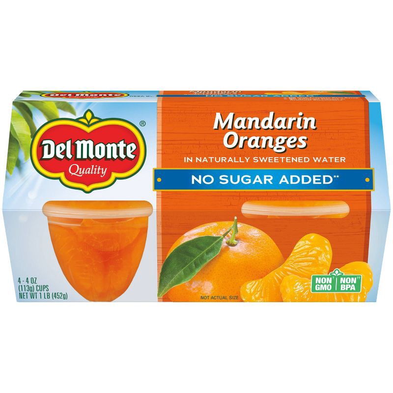 slide 1 of 3, Del Monte Mandarin Oranges In 100% Fruit Juice Fruit Cups - 12ct/48oz, 12 ct; 48 oz