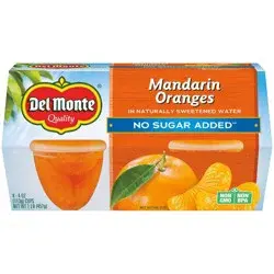 Del Monte Mandarin Oranges In 100% Fruit Juice Fruit Cups - 12ct/48oz