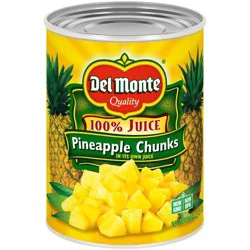 Del Monte Pineapple Chunks in 100% Juice 20oz