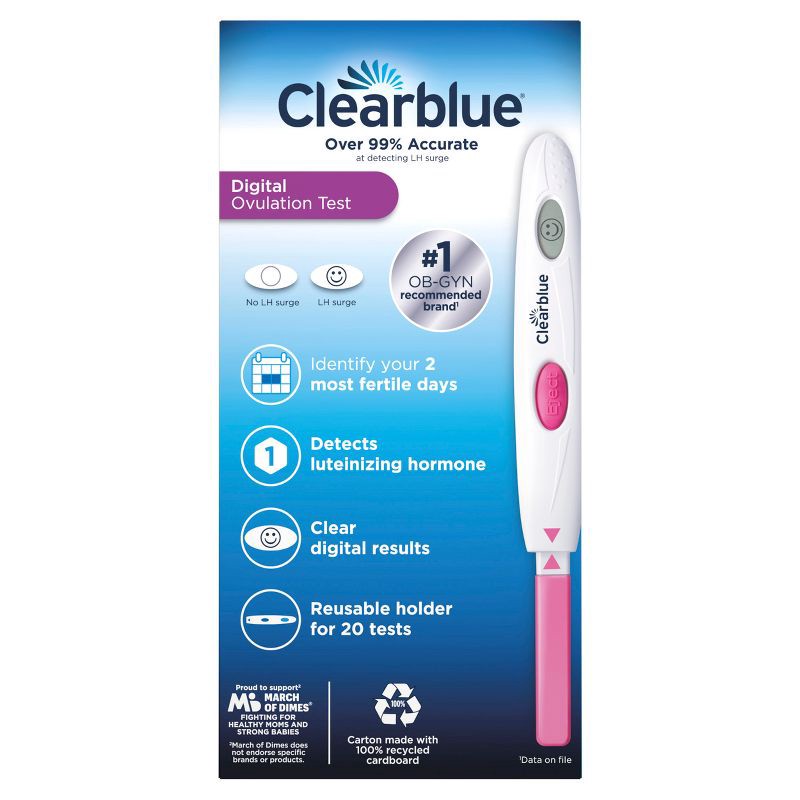 slide 4 of 10, Clearblue Digital Ovulation Predictor Kit with Digital Ovulation Test Results - 20ct, 20 ct