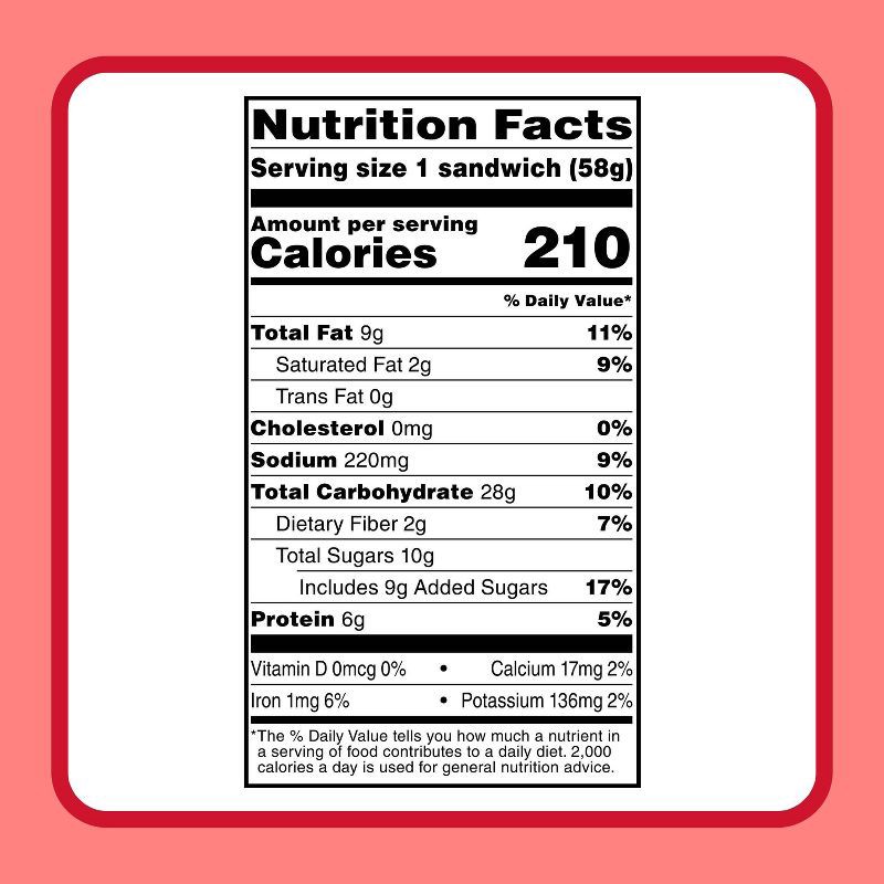 slide 6 of 10, Smucker's Uncrustables Frozen Peanut Butter & Strawberry Jam Sandwich - 8oz/4ct, 4 ct; 8 oz