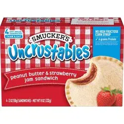 Smucker's Uncrustables Frozen Peanut Butter & Strawberry Jam Sandwich - 8oz/4ct