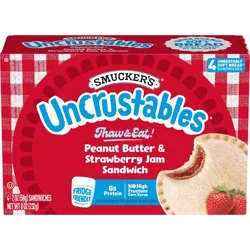 Smucker's Uncrustables Frozen Peanut Butter & Strawberry Jam Sandwich - 8oz/4ct