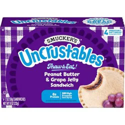 Smucker's Uncrustables Frozen Peanut Butter & Grape Jelly Sandwich - 8oz/4ct