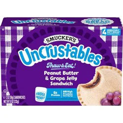 Smucker's Uncrustables Peanut Butter & Grape Jelly Sandwich - 8oz/4ct