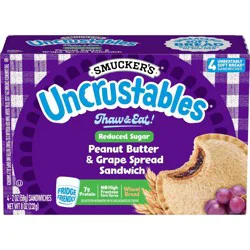Smucker's Uncrustables Whole Wheat Peanut Butter & Grape Jelly Sandwiches - 8oz/4ct